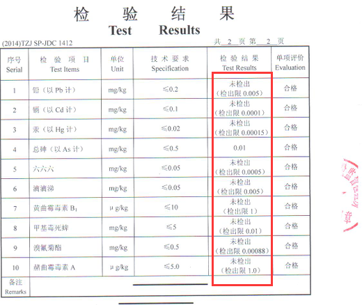 批发大米外检报告